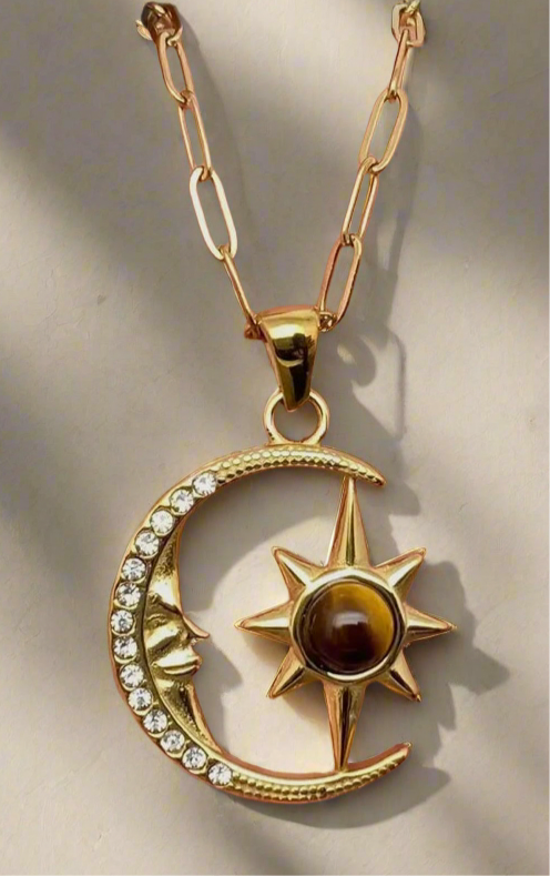 Crescent moon & Tigers Eye