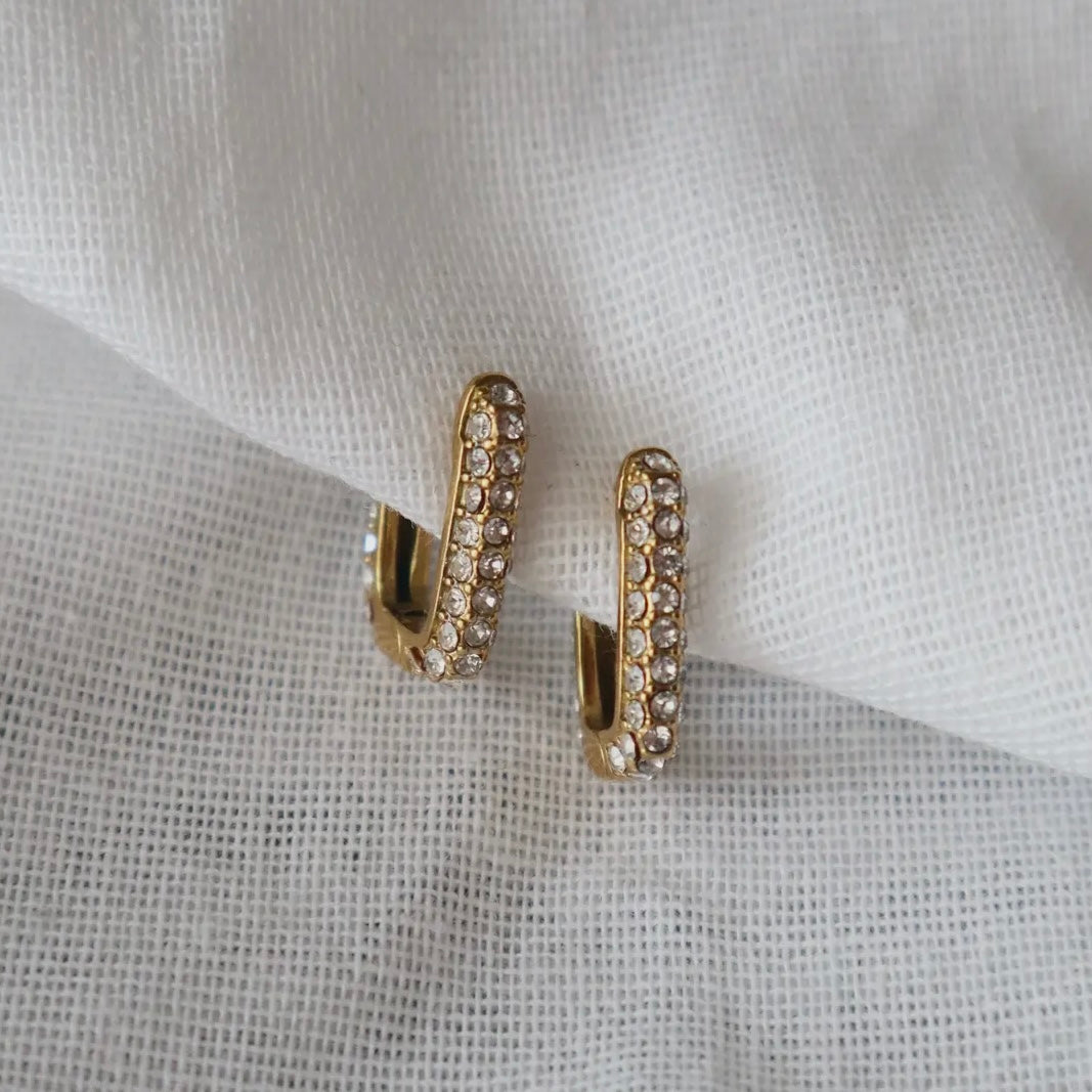 Oval Huggie Hoops