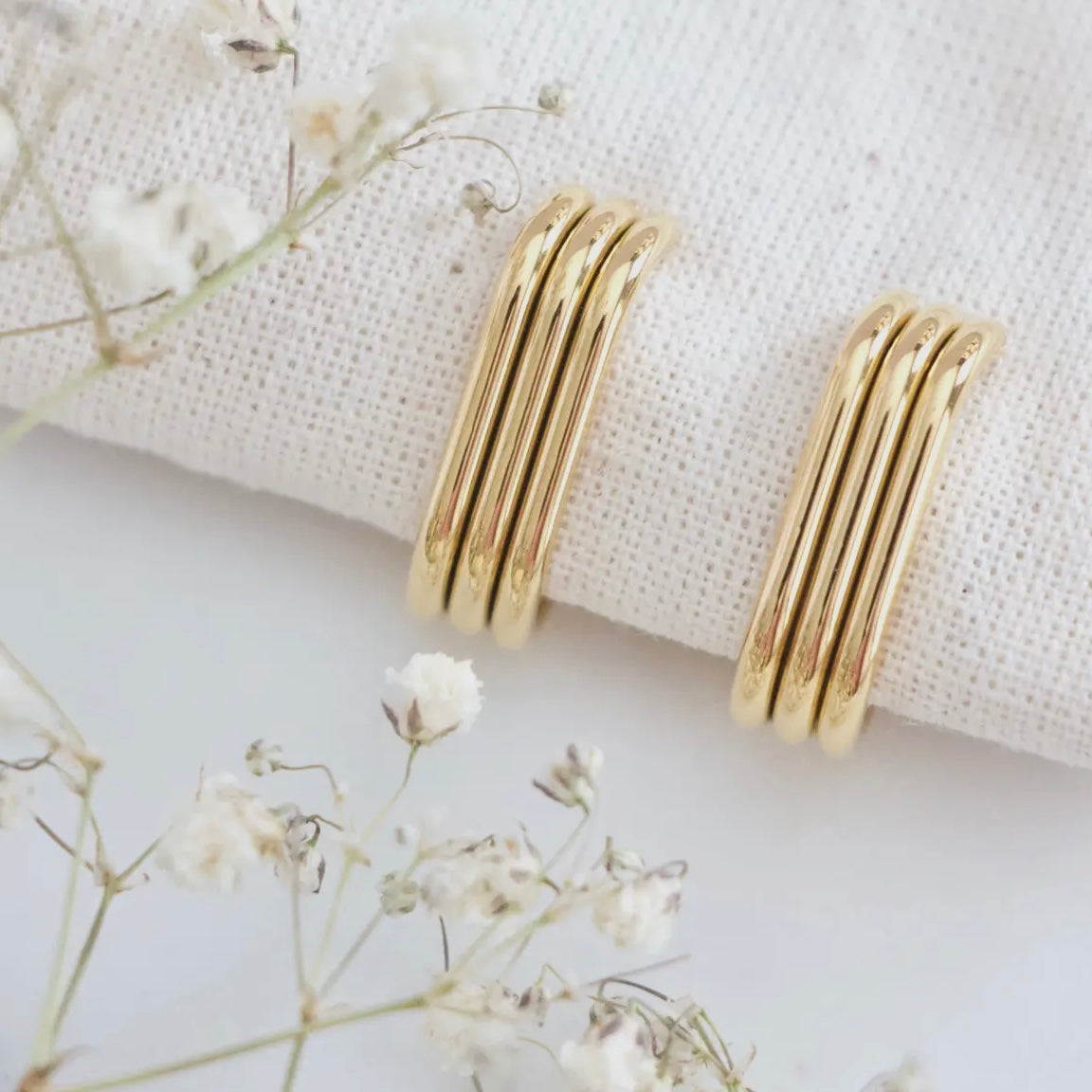 Gold Huggie Earring