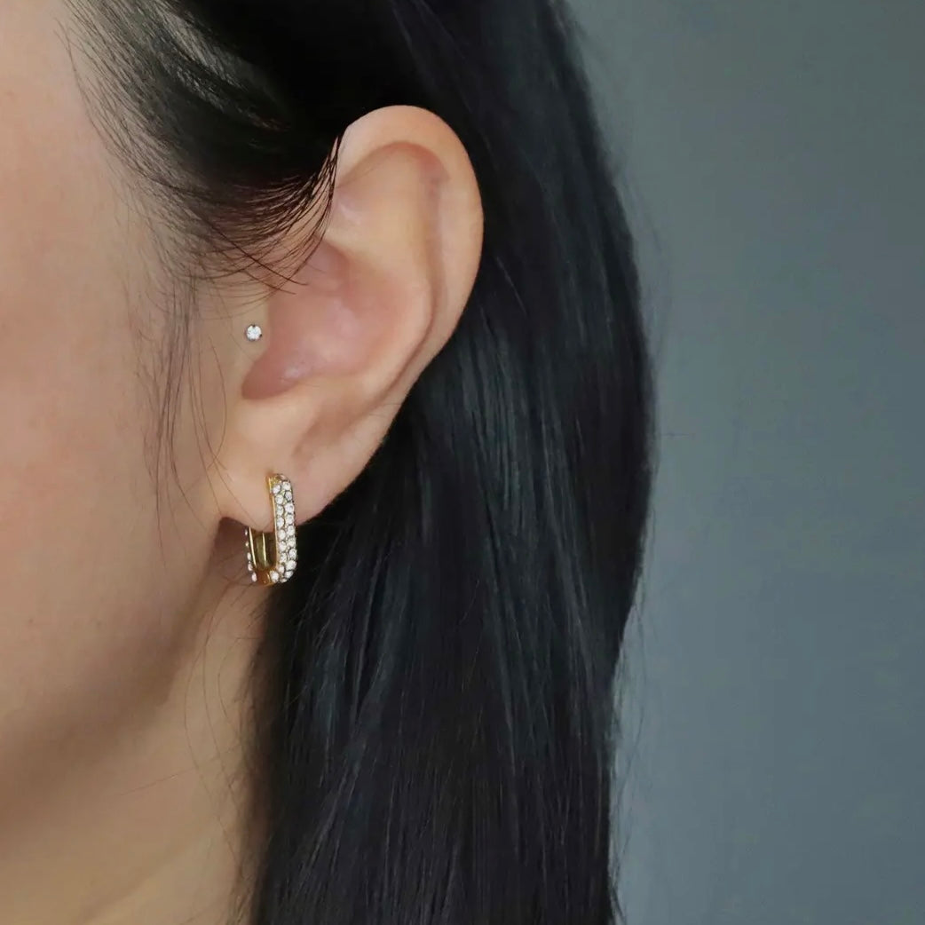 Oval Huggie Hoops