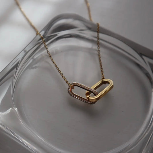 Pave Interlocking Necklace
