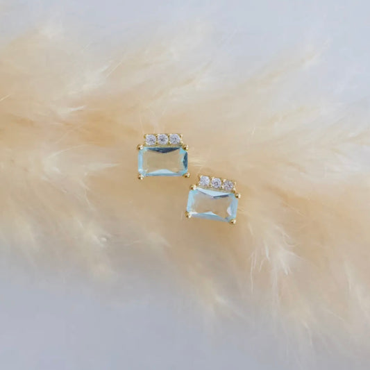 Aquamarine Stud Earrings