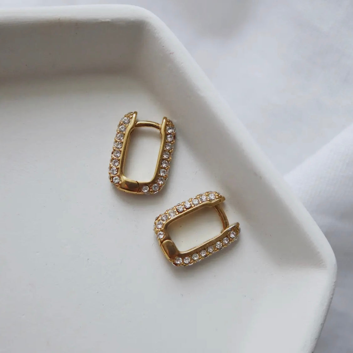 Oval Huggie Hoops