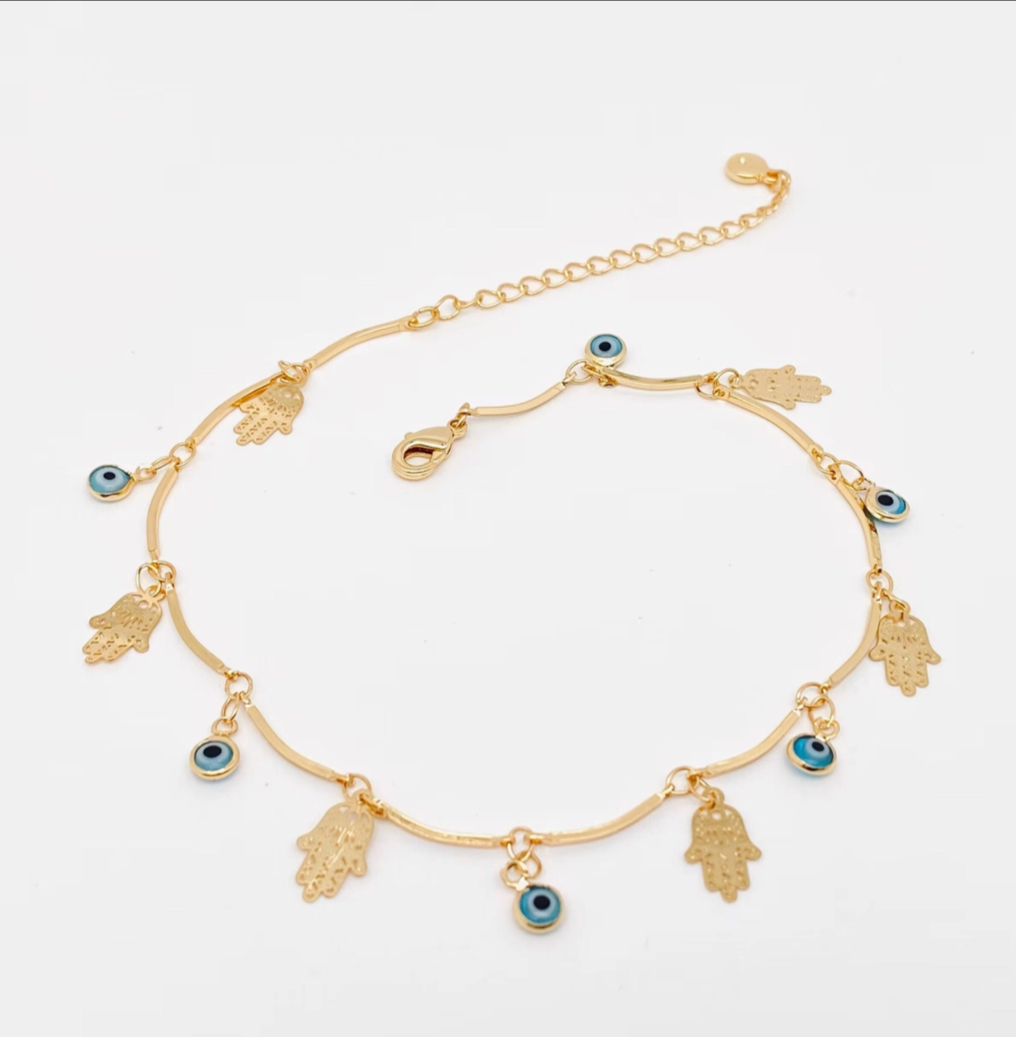 Evil Eye & Hamsa Anklet
