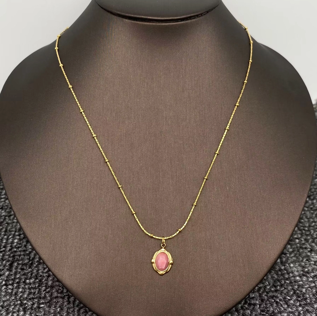 Oval Rhodochosite Necklace