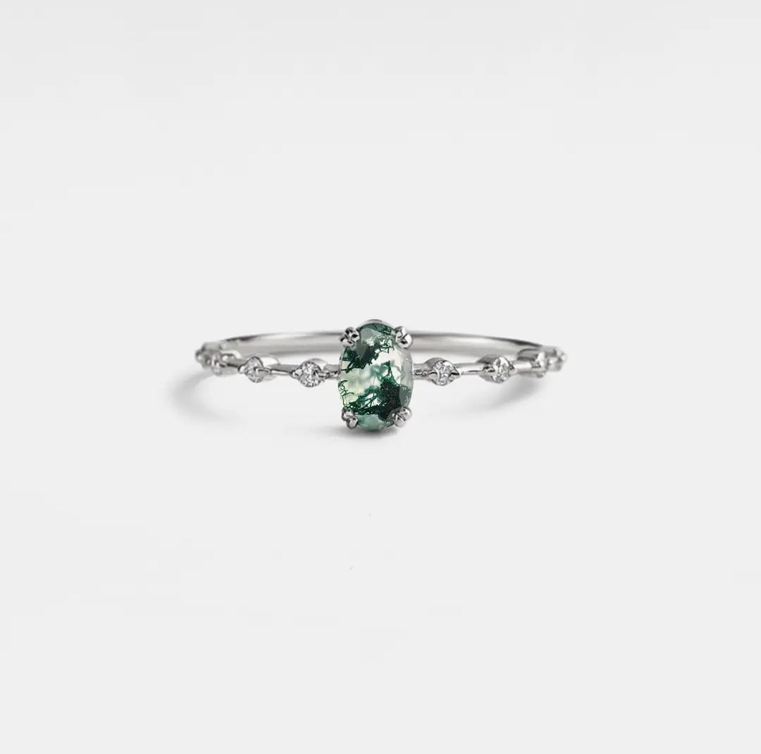 Moss Agate Ring