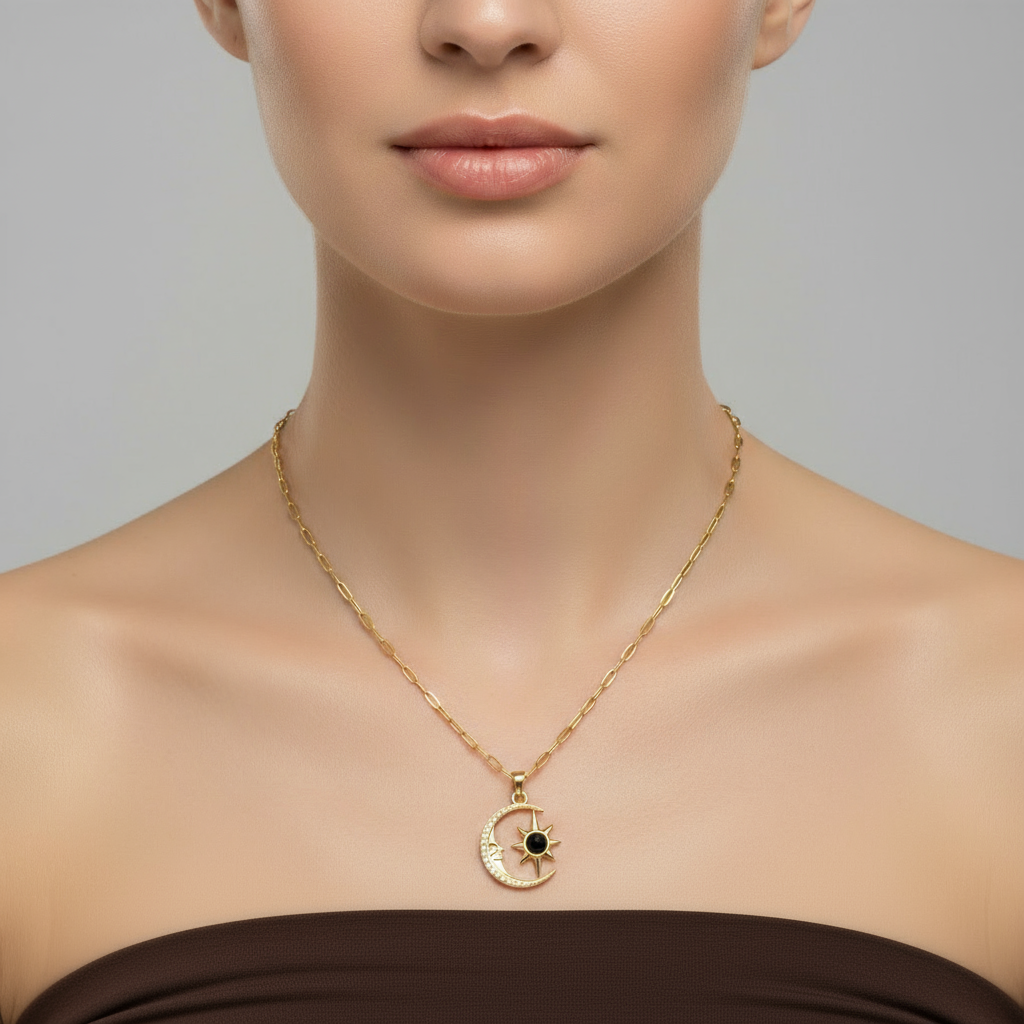 Crescent moon & Tigers Eye