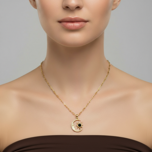 Crescent moon & Tigers Eye