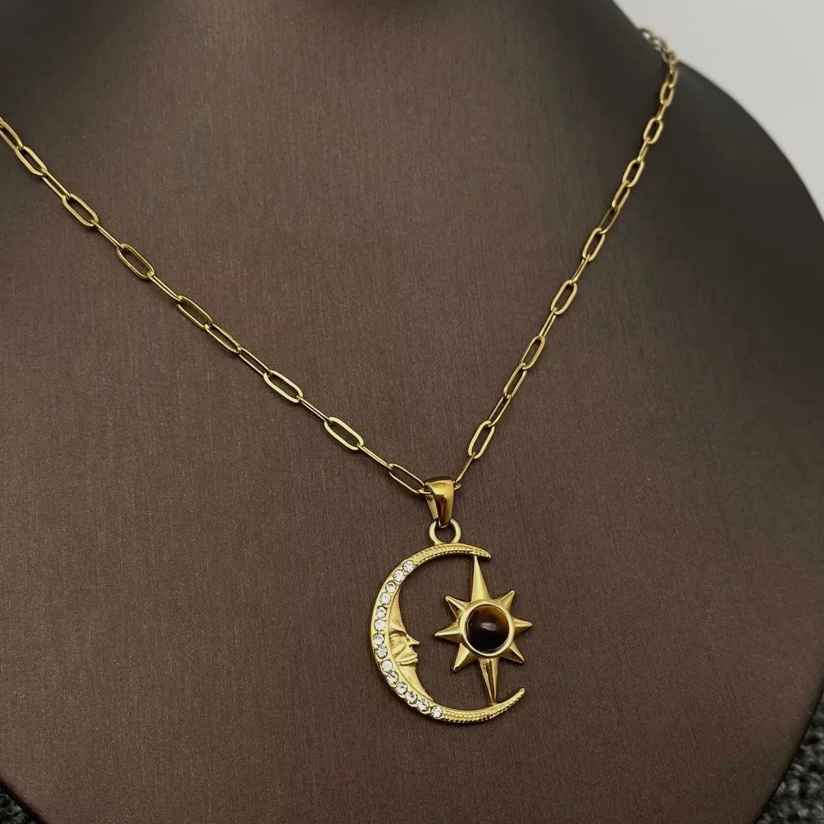 Crescent moon & Tigers Eye