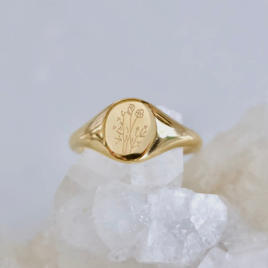 Wildflower Stamped Ring