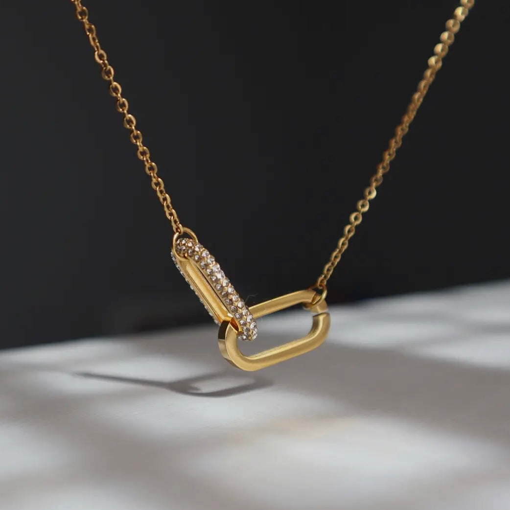 Pave Interlocking Necklace
