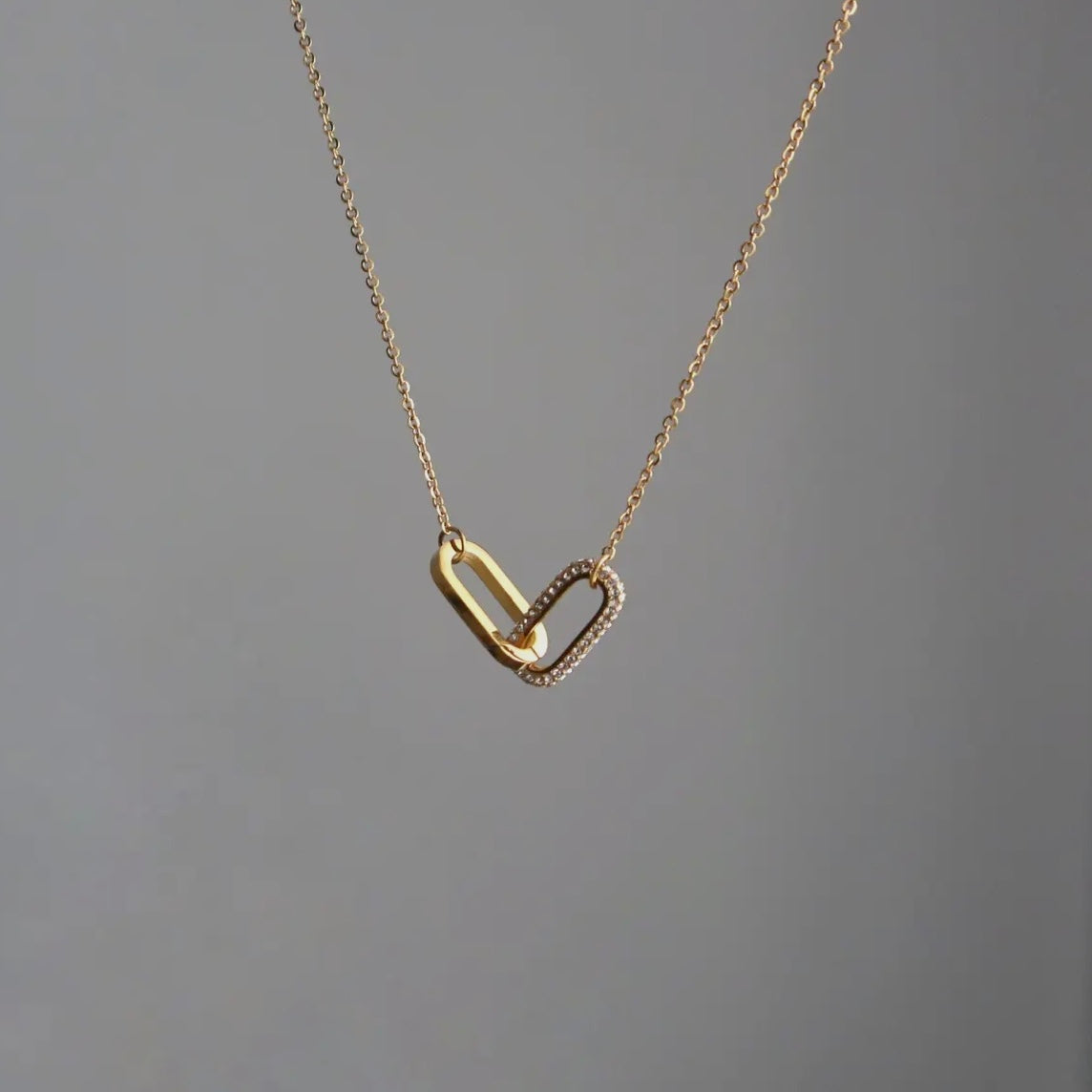 Pave Interlocking Necklace
