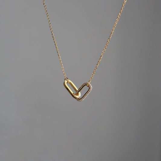 Pave Interlocking Necklace