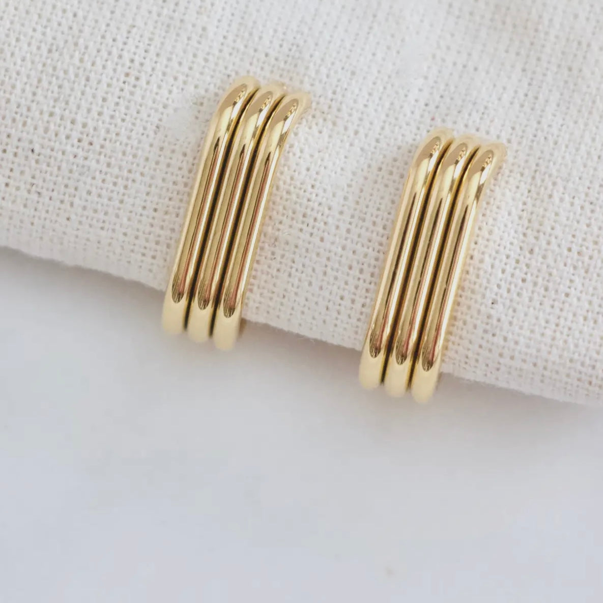 Gold Huggie Earring