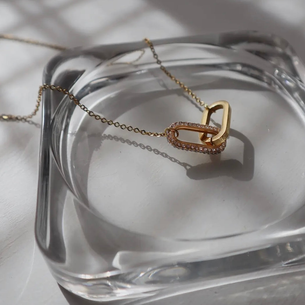 Pave Interlocking Necklace