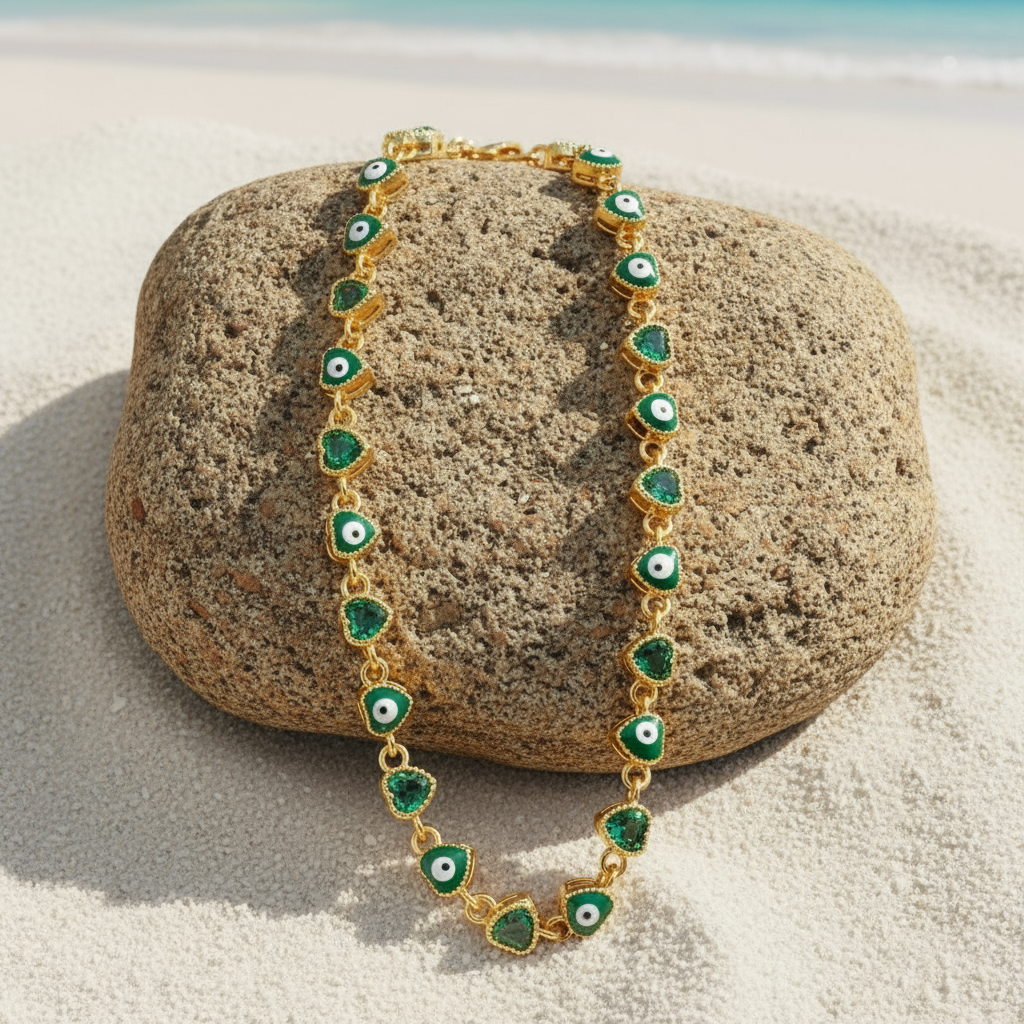 Green Evil eye Bracelet