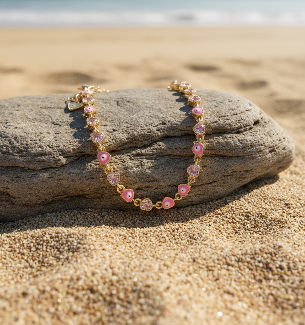 Pink Evil eye Bracelet