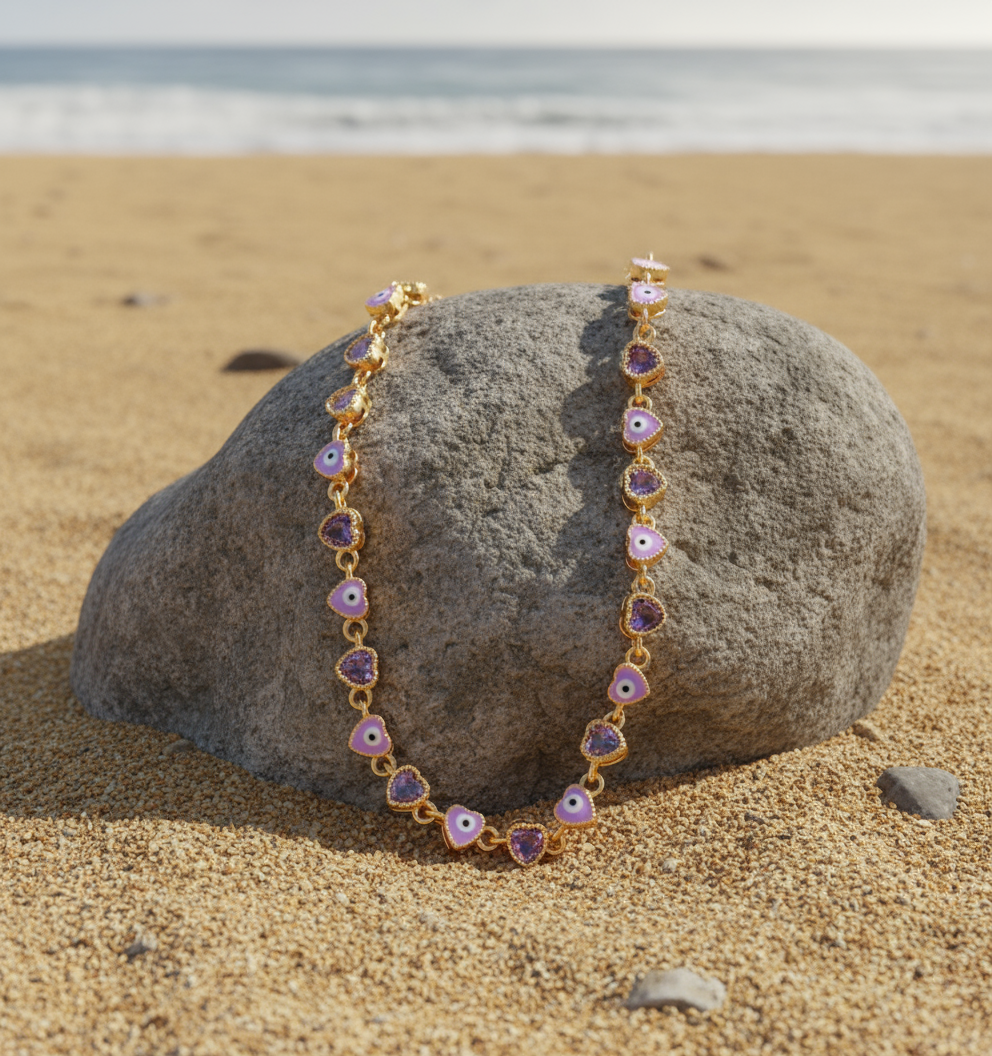 Purple Evil eye Bracelet