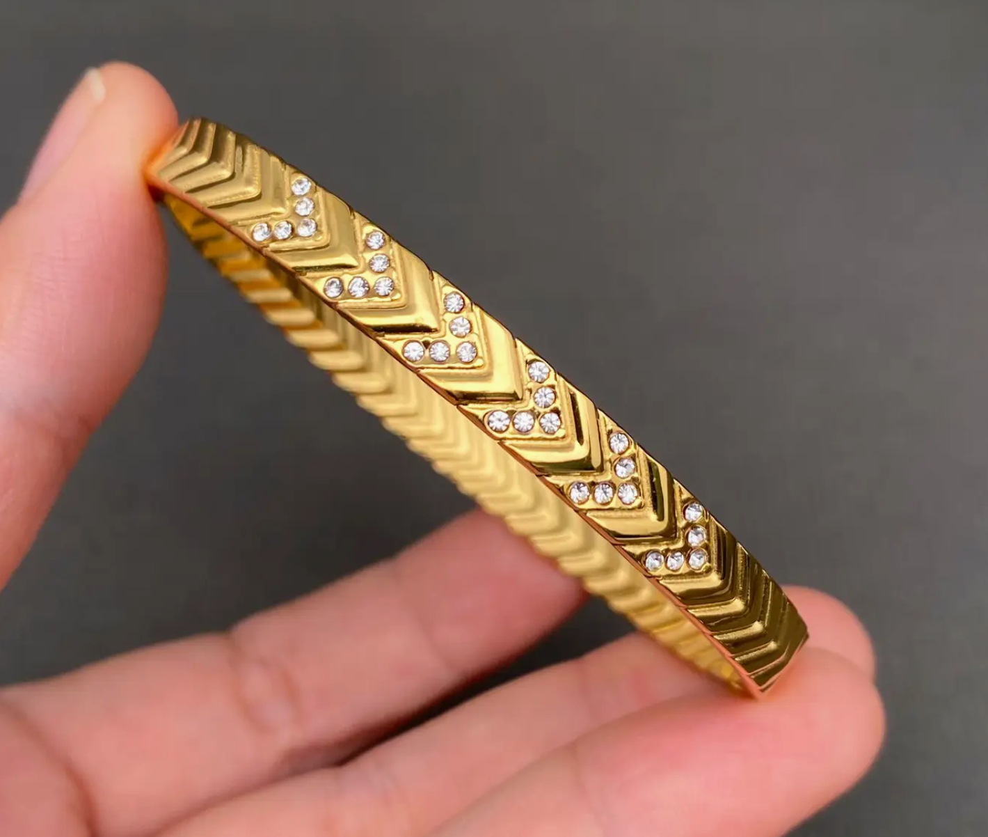 Chevron Sparkle Bangle