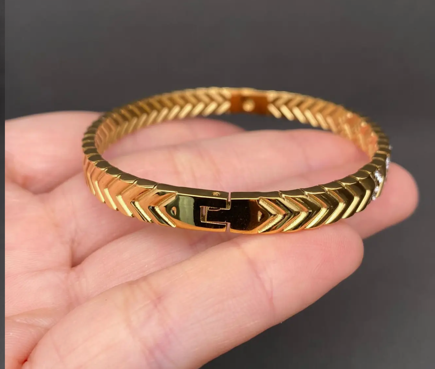 Chevron Sparkle Bangle