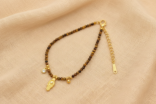 Gemstone Hamsa Bracelet