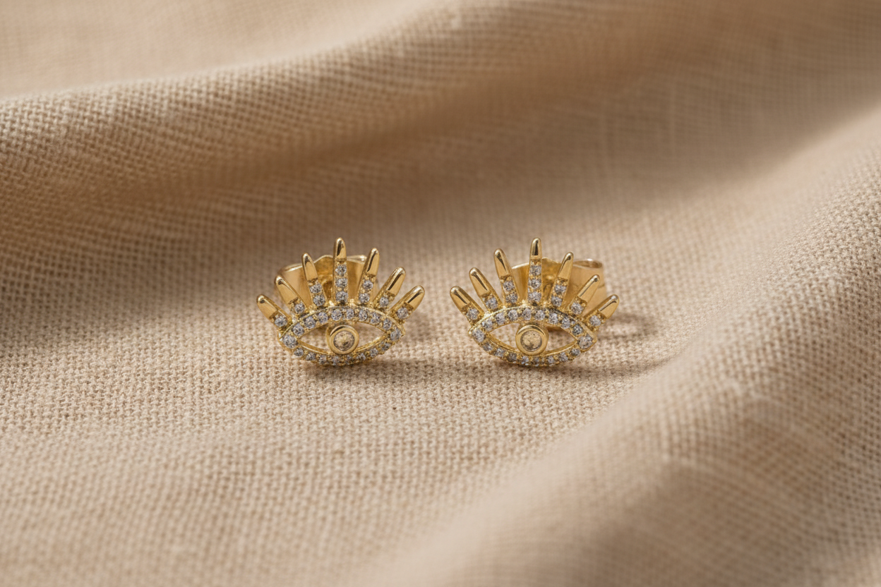 Evil Eye Stud Earrings