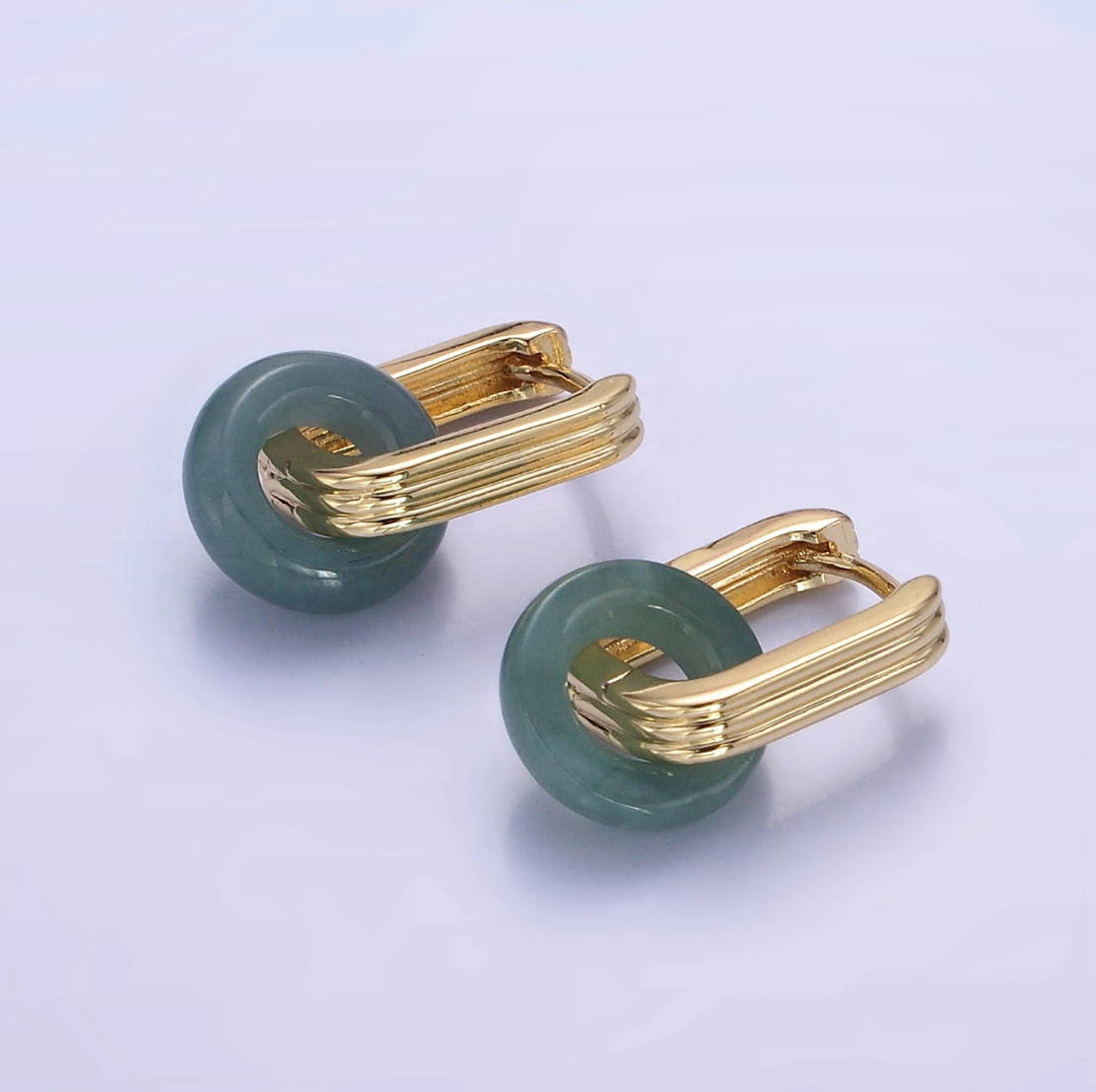 Jade Donut Earrings