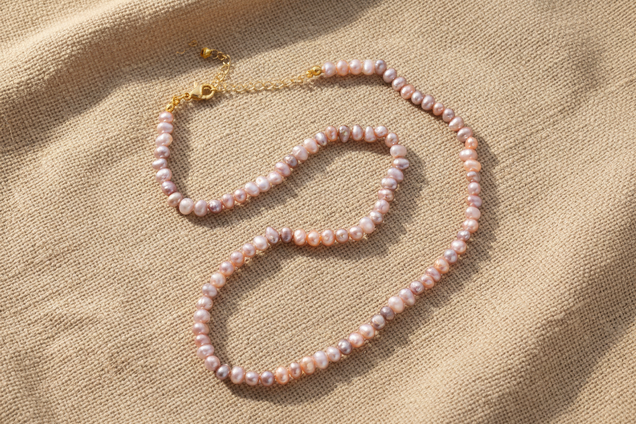 Purple Mother Of Pearl Necklace