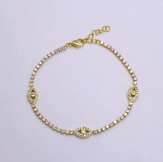 Evil Eye Tennis Bracelet