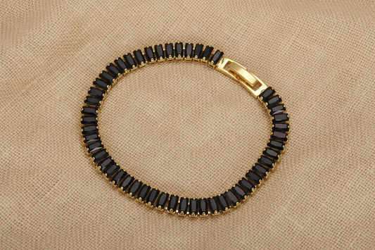 Black Baguette Tennis Bracelet