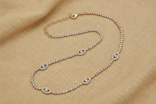 Evil Eye Tennis Necklace