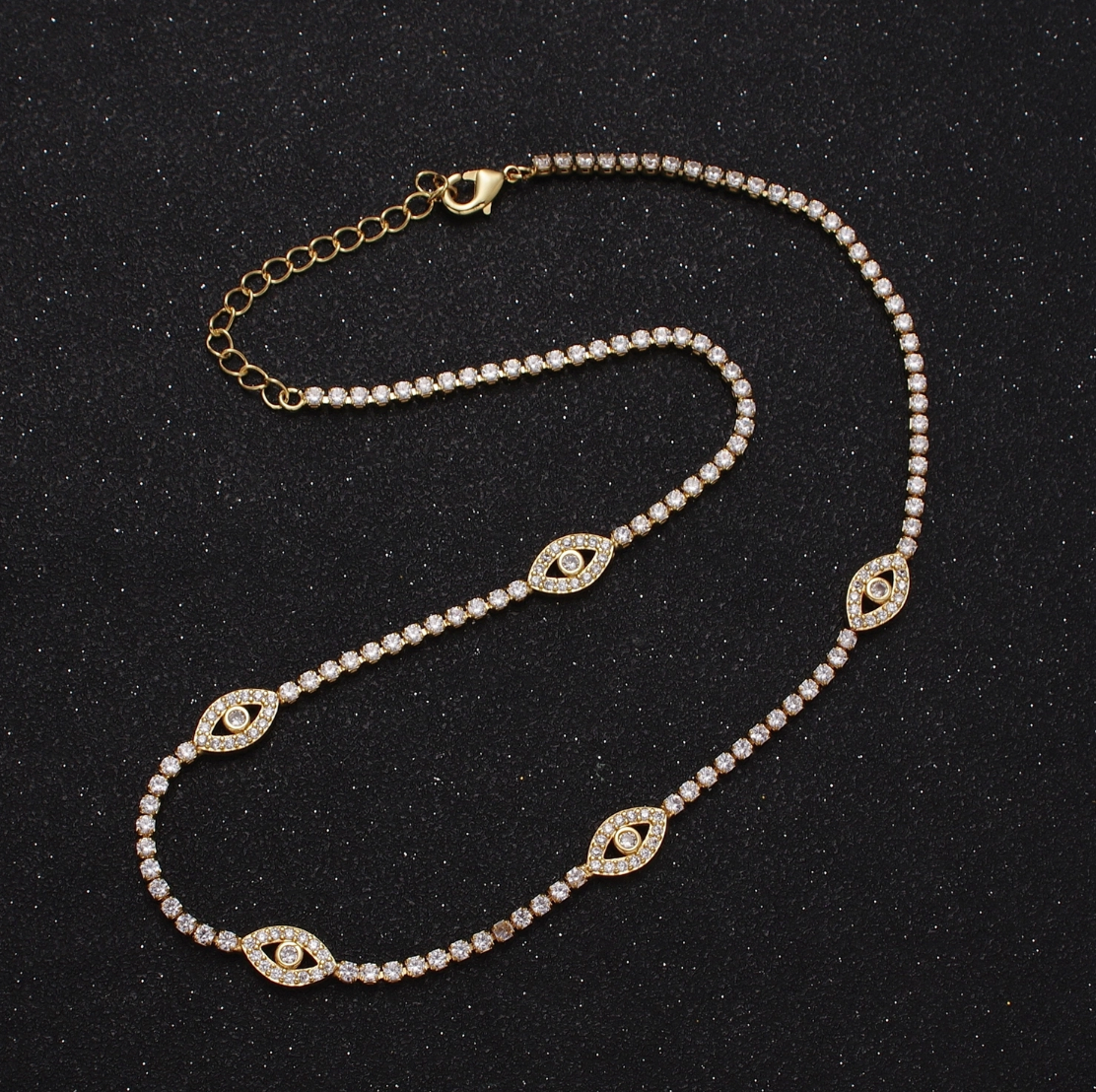 Evil Eye Tennis Necklace