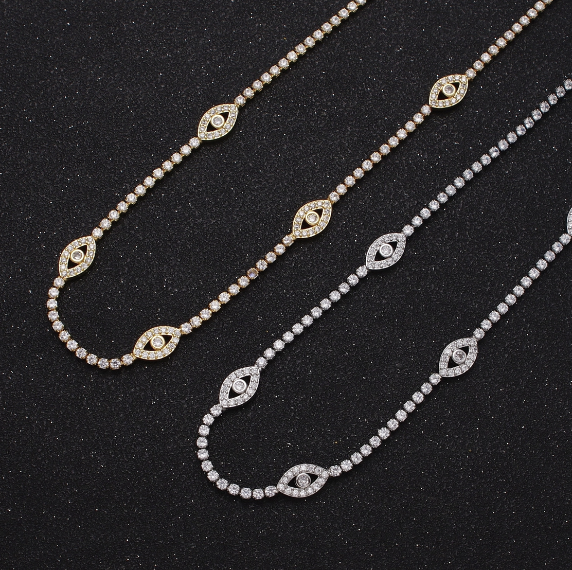 Evil Eye Tennis Necklace