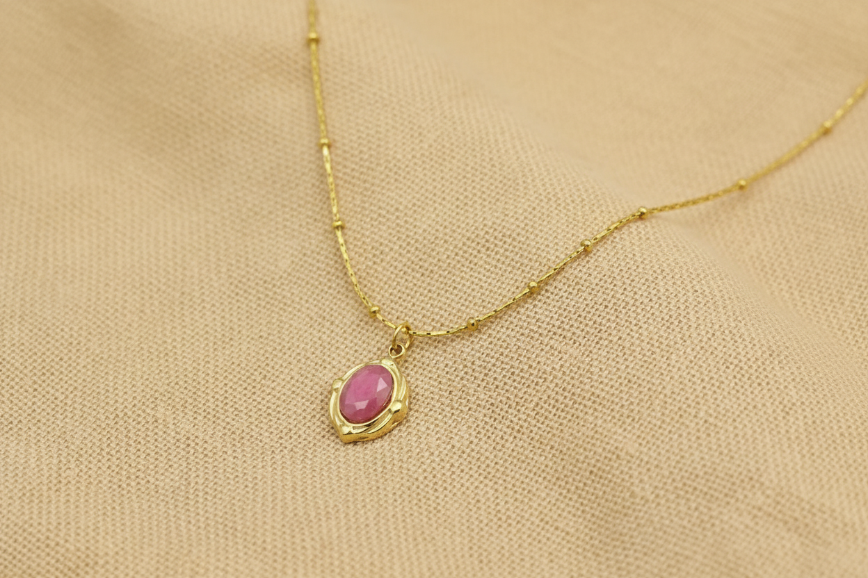Oval Rhodochosite Necklace