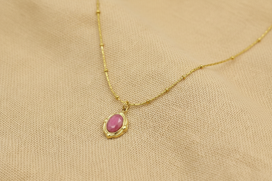 Oval Rhodochosite Necklace