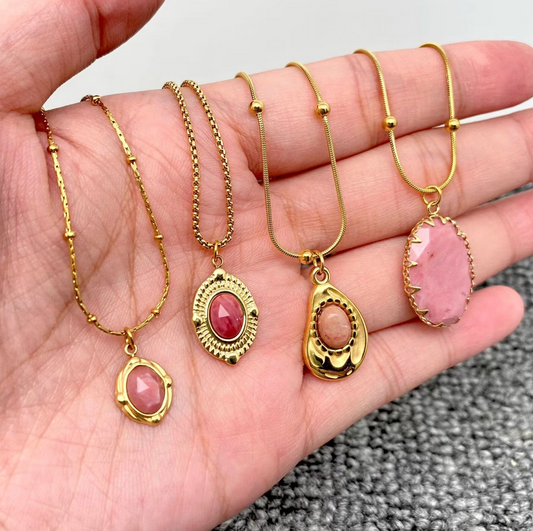 Oval Rhodochosite Necklace
