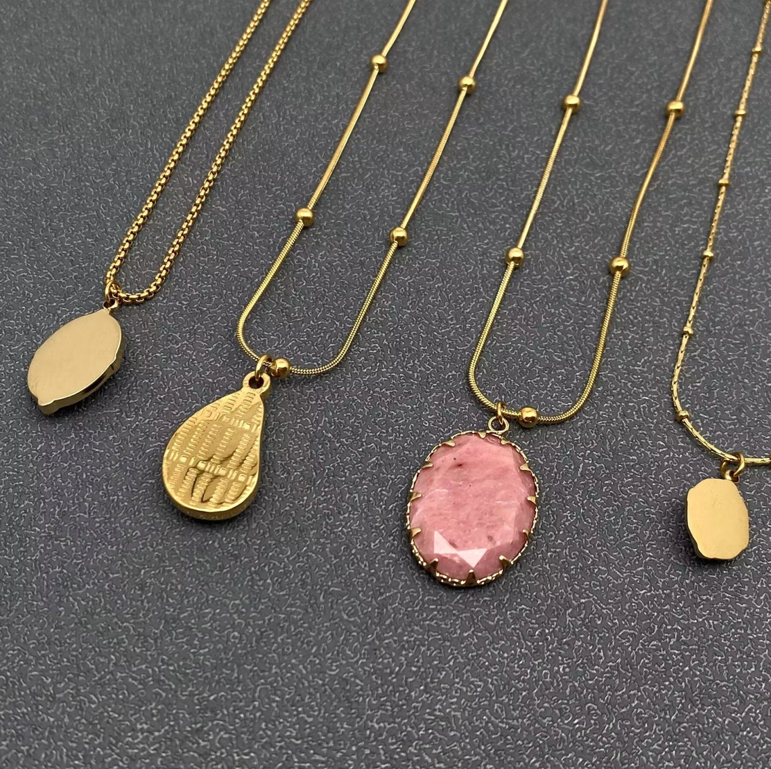 Oval Rhodochosite Necklace