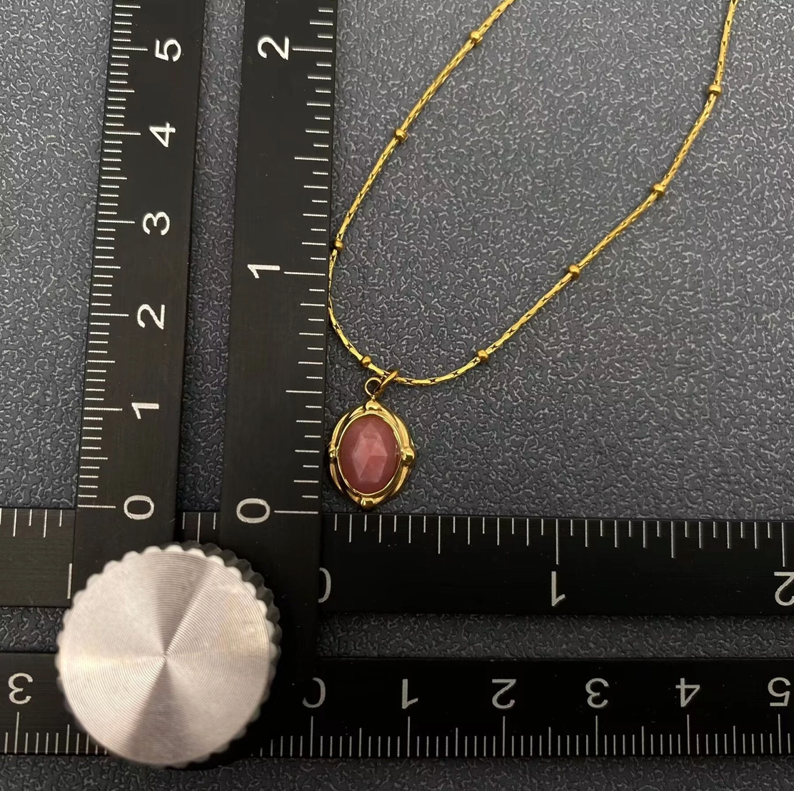 Oval Rhodochosite Necklace