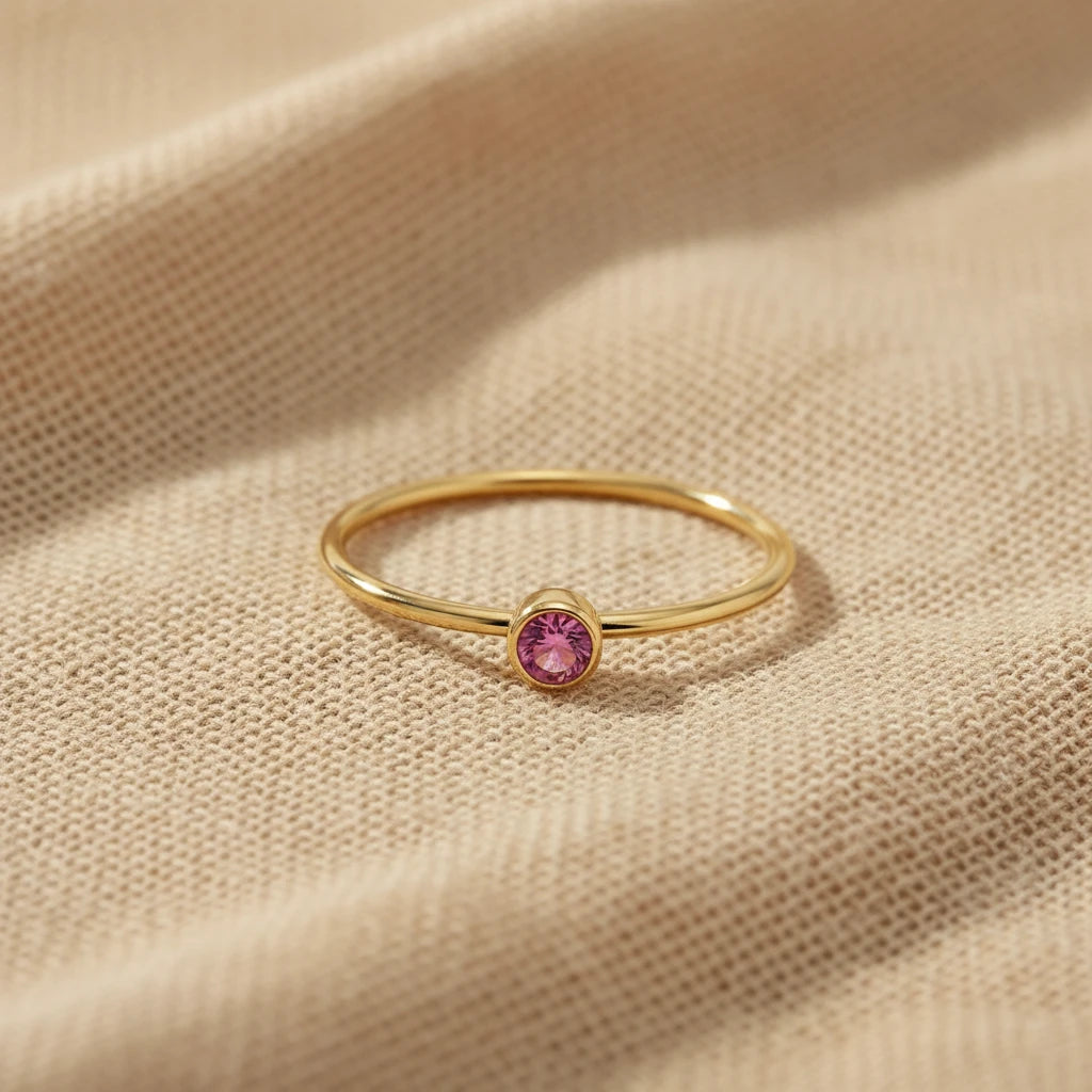 Febuary Amethyst Birthstone Ring