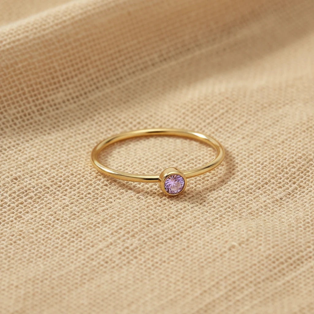 June Alexandrite Birthstone Ring