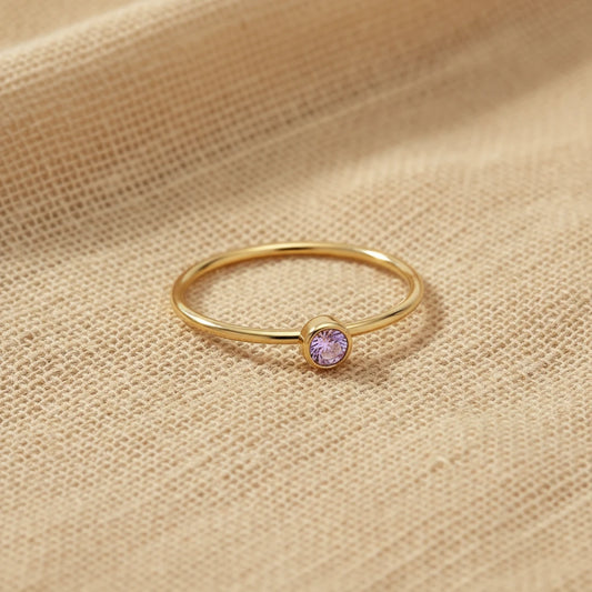 June Alexandrite Birthstone Ring