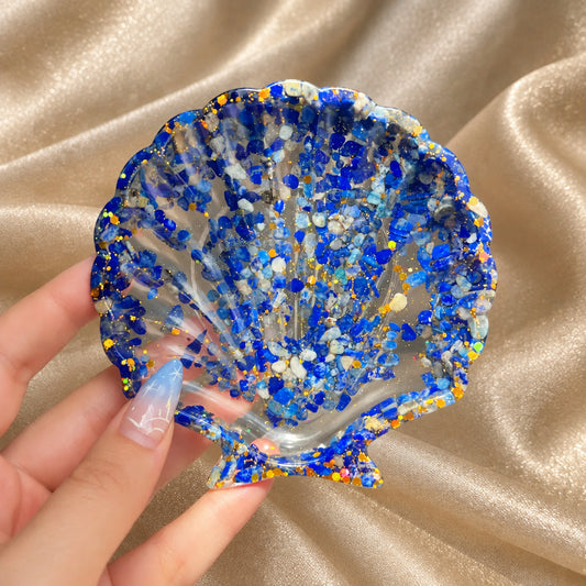 Lapis Lazuli Seashell Bowl
