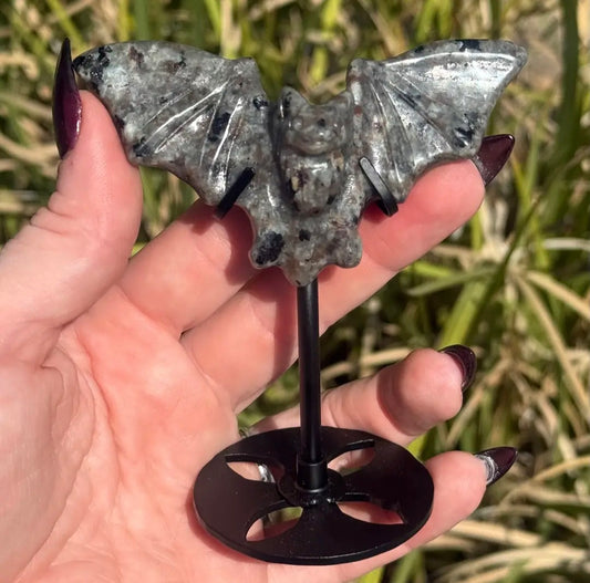 Yooperlite Bat Carving With Stand