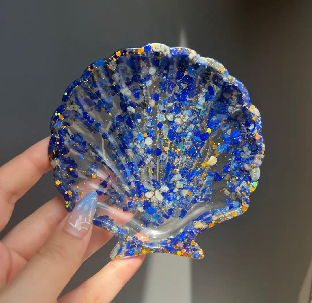 Lapis Lazuli Seashell Bowl