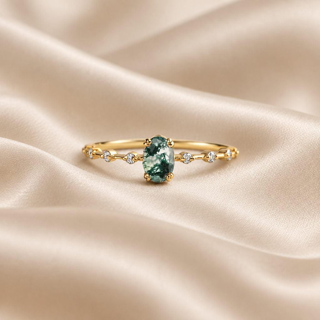 Moss Agate Ring