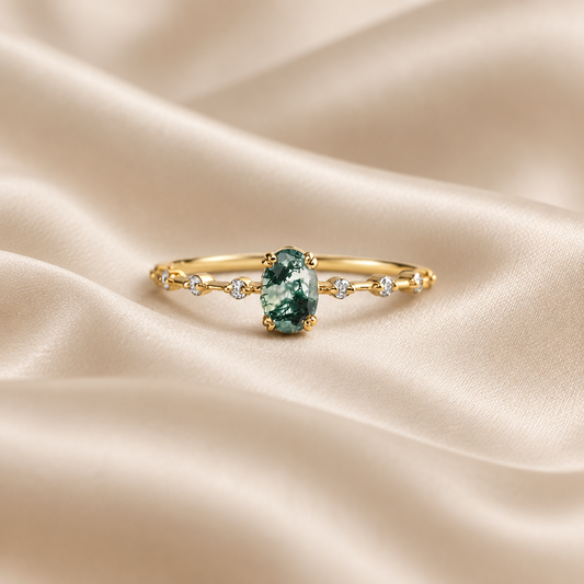 Moss Agate Ring