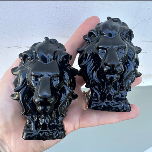Obsidian Lion Carving
