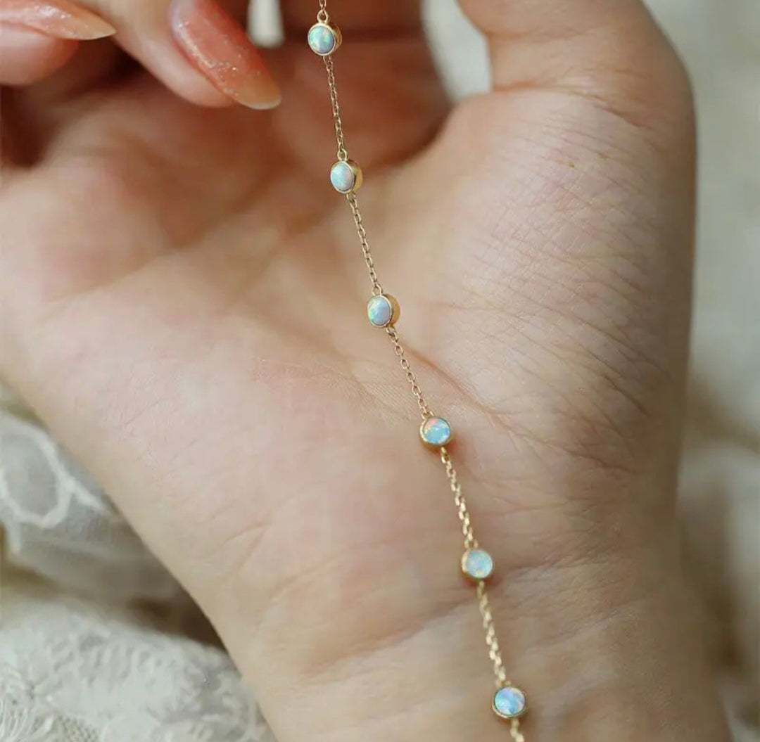 Opal Charm Bracelet