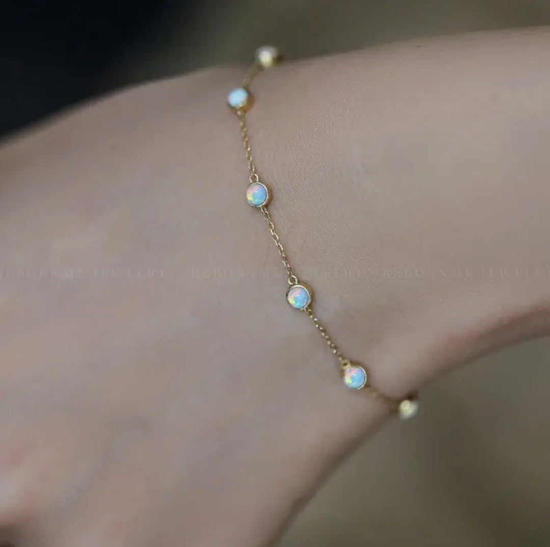 Opal Charm Bracelet