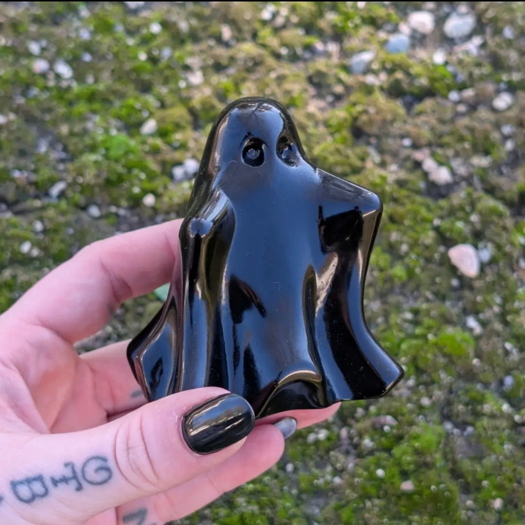 Black Obsidian Ghost Carving